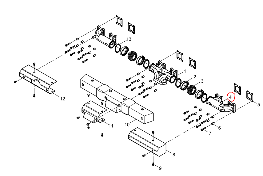 1000294616  Exhaust Manifold  OEM 4