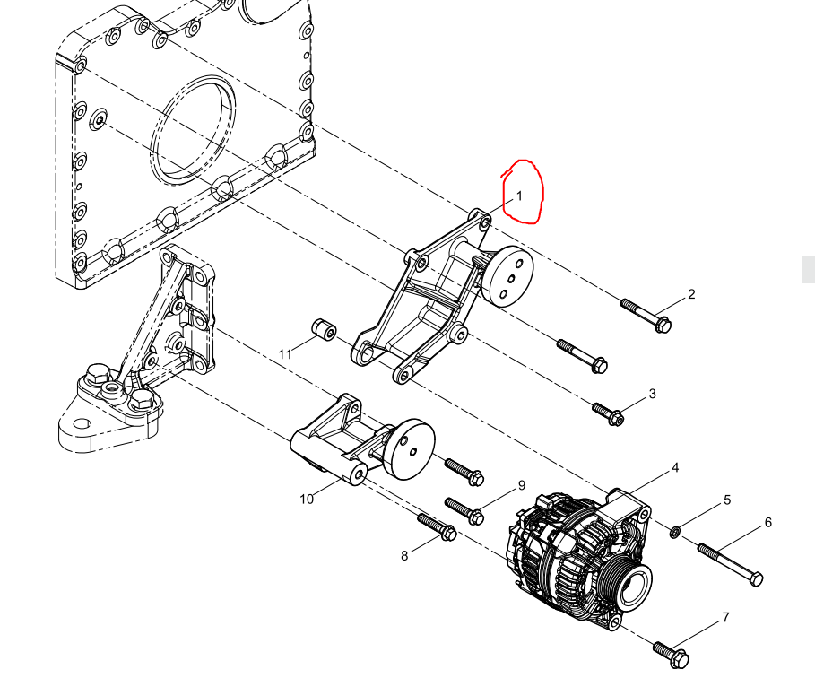 331025000114  Tensioner Bracket OEM 1
