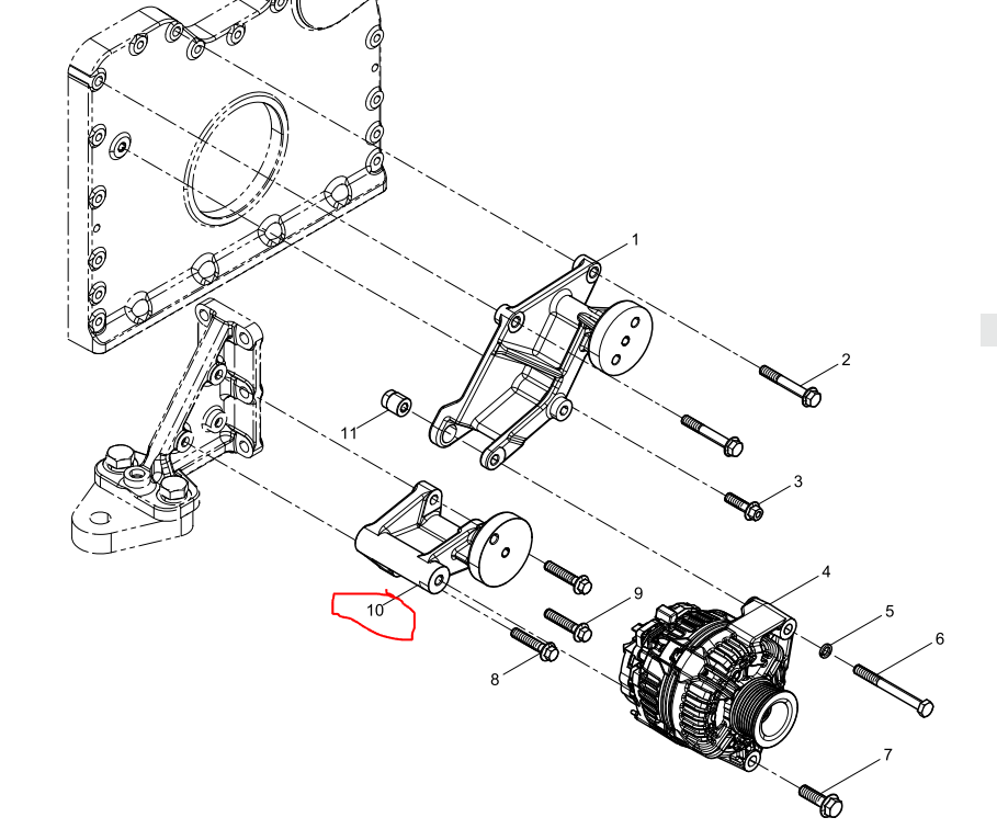 331025000113  Tensioner Bracket OEM 10