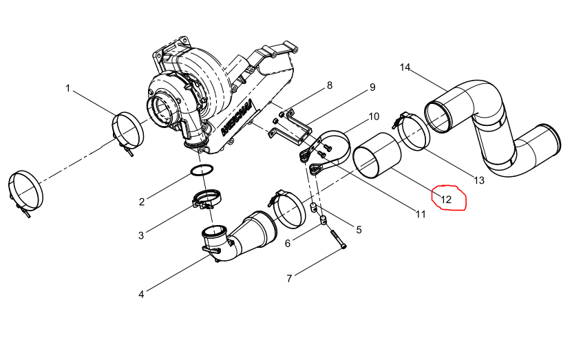 612600111068  Air Connecting Rubber Pipe    OEM 12