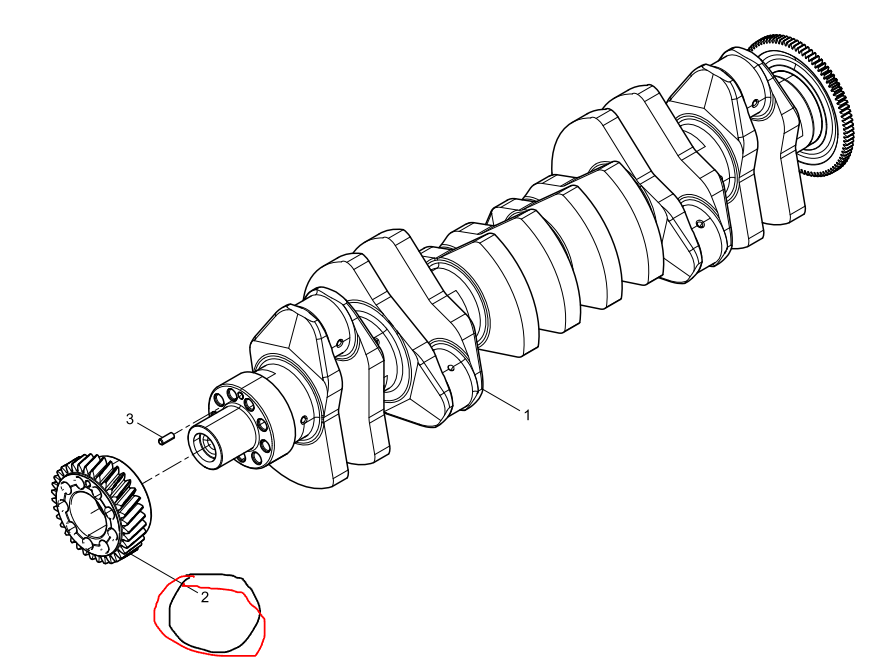 612630020006  Crankshaft Timing Gear OEM 2