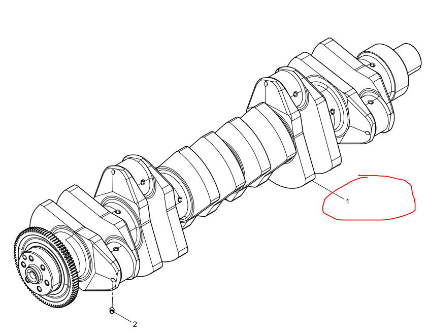1000073843  Crankshaft Subassembly OEM 1