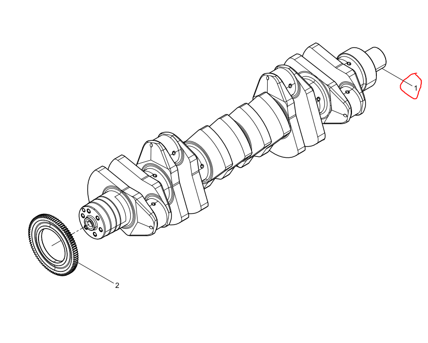 612700020011  Crankshaft OEM 1