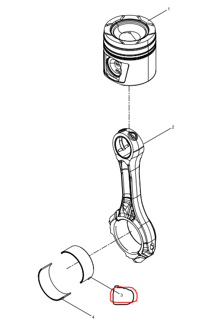 612600030069  Connecting Rod Upper Shell OEM 3