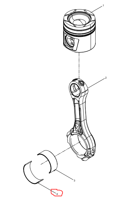 612630020018  Connecting Rod Lower Shell OEM 4