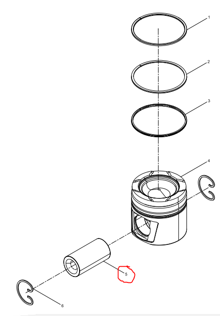 612630020025  Piston Pin OEM 5
