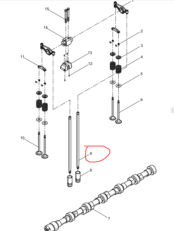 612700050001  Push Rod OEM  9