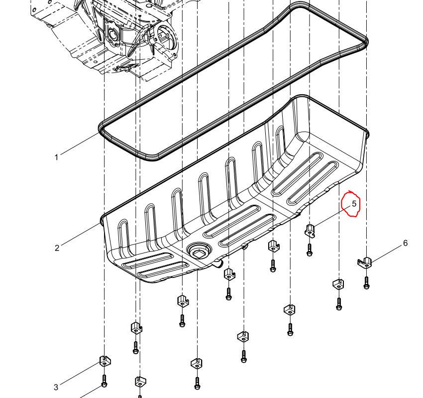 612630010419  Retainer of Oil Pan OEM  5