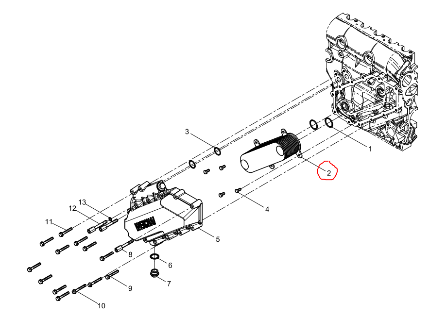 612700010021  Oil Cooler Assembly OEM 2