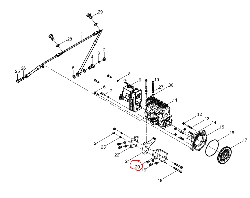 612630080180  Right bracke OEM  20