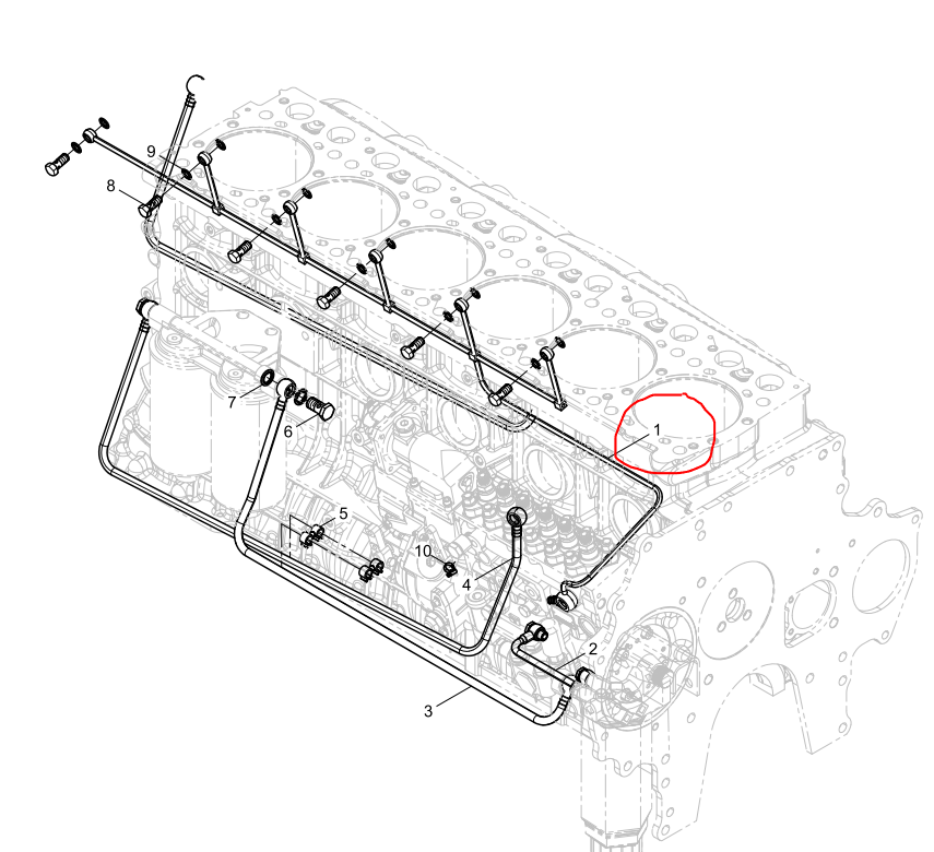 612630080321  Fuel Return Pipe Assembly OEM  1