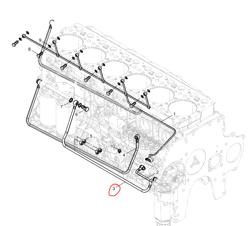 612630080323  Fuel-inlet Pipe OEM  3
