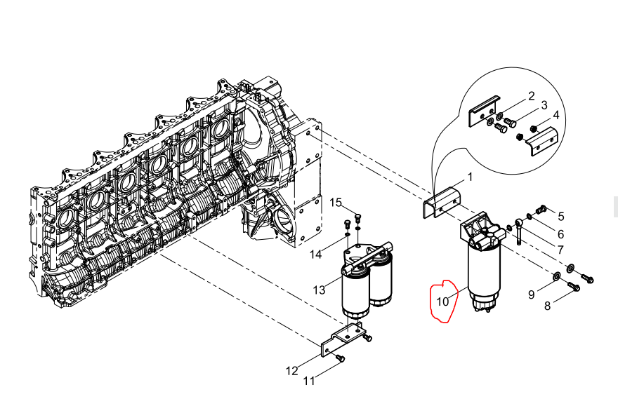 1001059180  Fuel Coarse Filter OEM 10