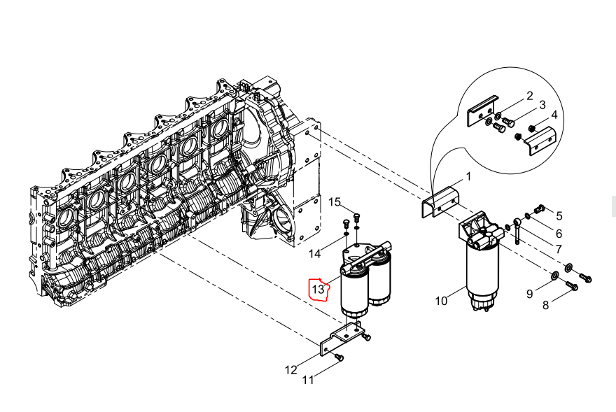 1001058618  Fuel Filter OEM 13