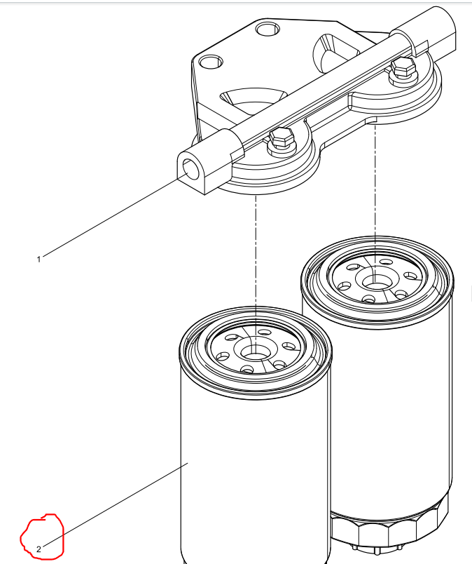 1001044160  Fuel Coarse Filter Element OEM 2