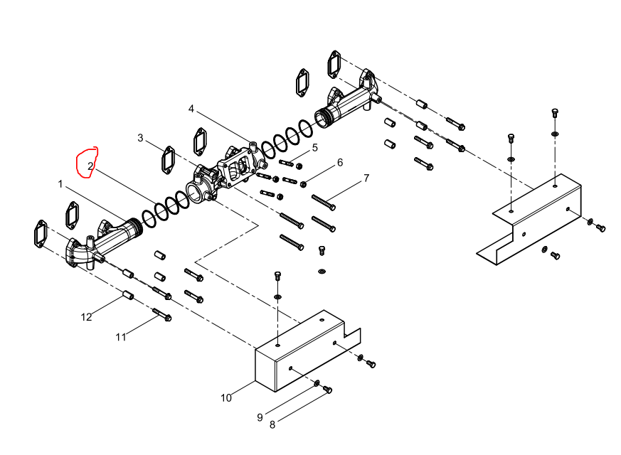 612630110024  Exhaust Pipe Sealing Ring OEM 2