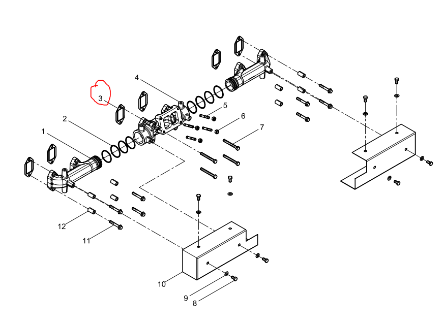 612630110710  Exhasut Manifold Gasket OEM 3
