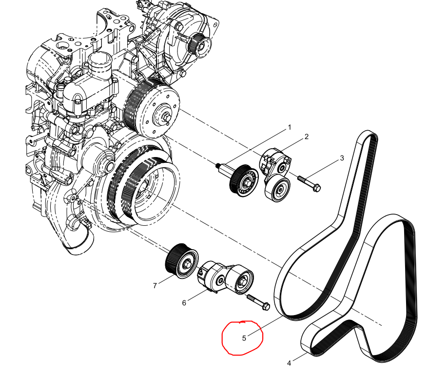 612630060057  Poly V Belt OEM 5