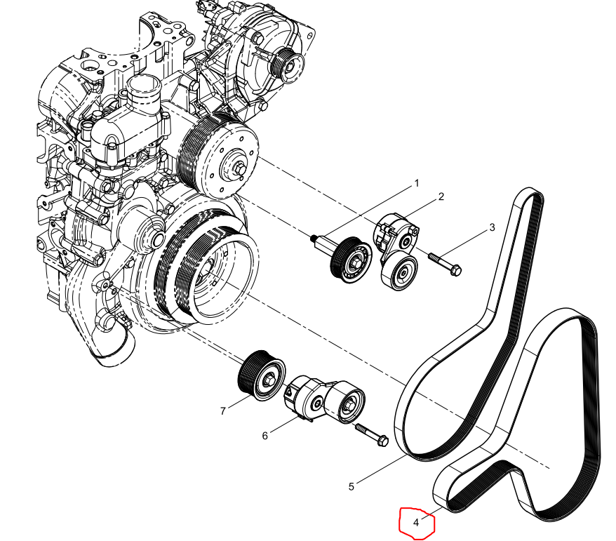 612630060212  Poly V Belt OEM 4