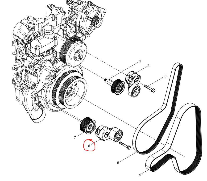 612630060837  Automatic Tensioner OEM 6
