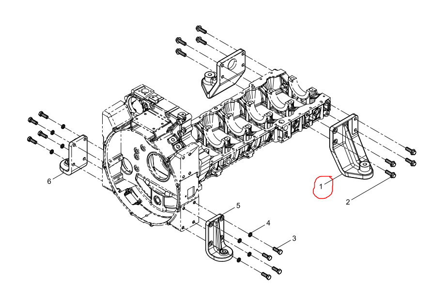 612700060007  Engine Bracket OEM   1