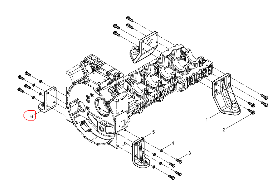 612700060003  Engine Bracket OEM   6