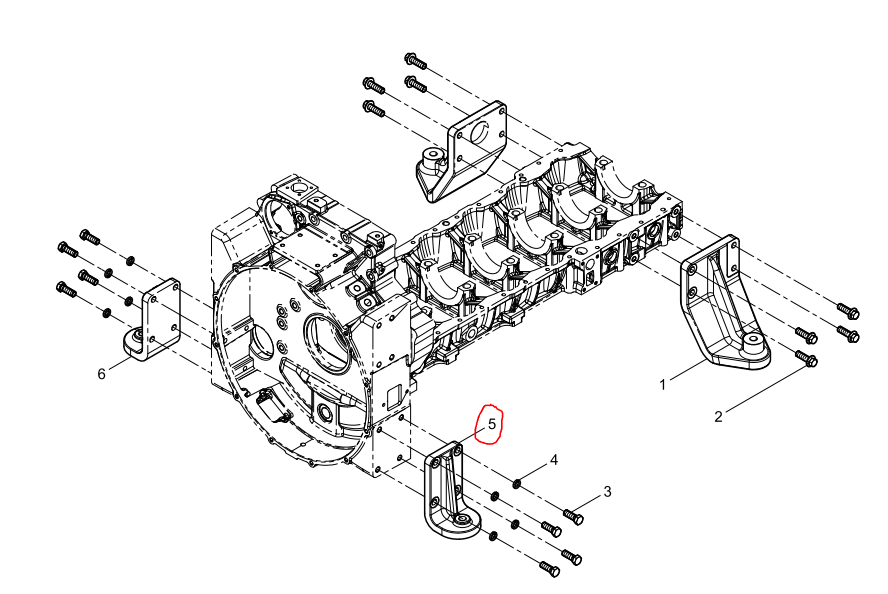 612700060004  Engine Bracket OEM   5