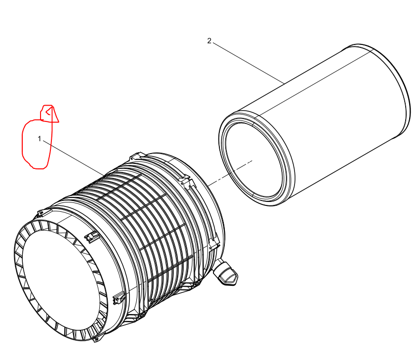 1001051623  Air Filter Housing OEM   1
